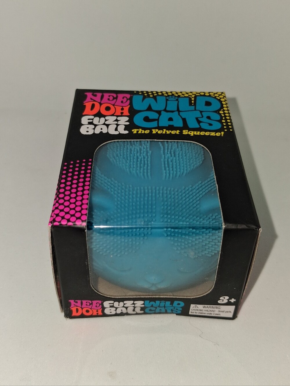 Needoh Wild Cats Fuzz Ball Squishy - Blue Velvet Squeeze